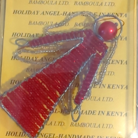 Other - Angel Artisan Christmas Glass Beaded Ornament
